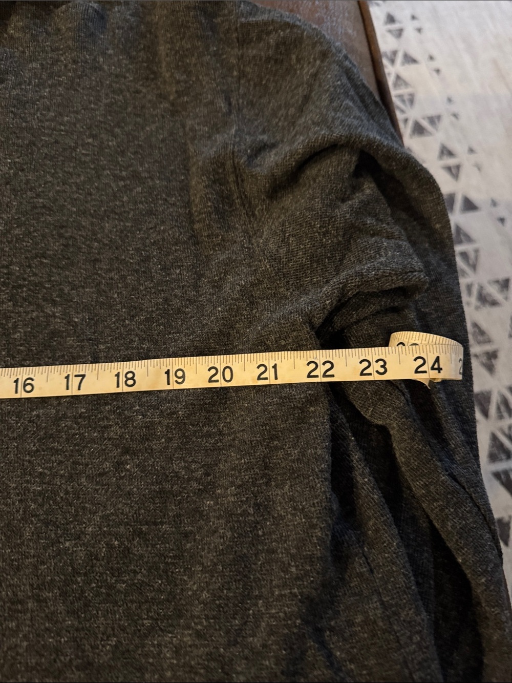 Men's Dark Heather Gray Warm Long-Sleeve Polo Shirt - Picture 7 of 9